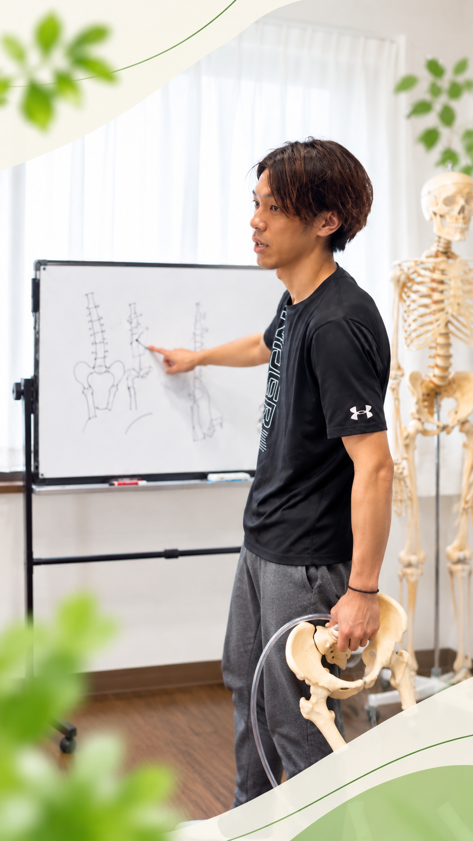 身体の状態について説明する院長の高橋優弥